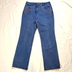 Talbots Vintage high rise embroidered jeans size 12